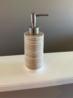 UGG Striped Stoneware Soap Dispenser